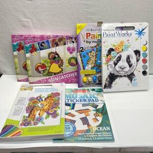 Art and Craft Kit Suncatcher Paint by numbers Mosaic Sticker Colored pencils FUN